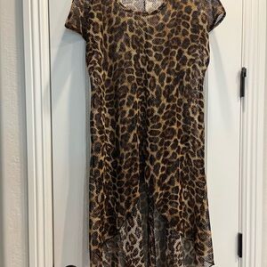 Cha Cha Vente Animal Print Mesh Top